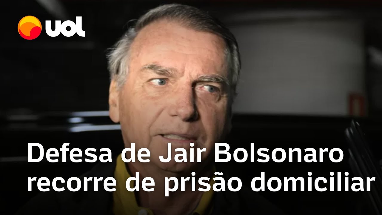 Defesa de Jair Bolsonaro recorre de prisão domiciliar