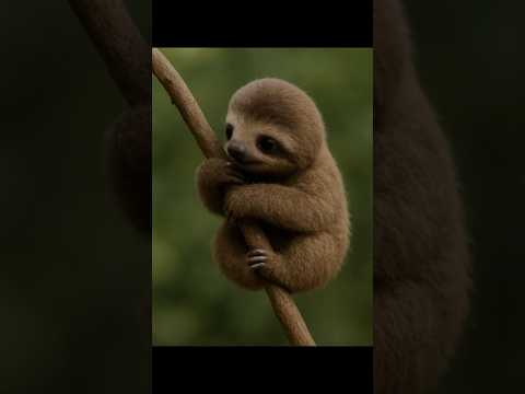 Sloth's Gentle Hold #ai #aishorts #shortsfeed #trending #shorts #cute #fun #serotonin #aiart