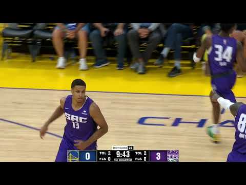 Keegan Murray gets started EARLY in the Kings vs. Warriors Summer League game video clip