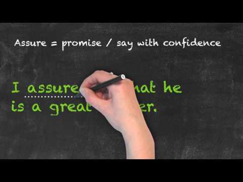 Assure vs Insure vs Ensure - English Grammar - Teaching Tips