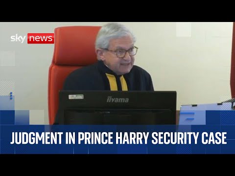 Prince Harry loses Court of Appeal challenge over his security arrangements in UK