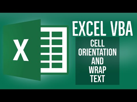 Excel VBA Tutorial for Beginners 12 - Cell Orientation And Wrap Text in Excel VBA