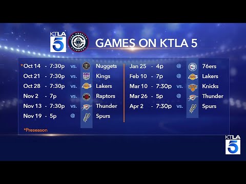 KTLA to broadcast 11 L.A. Clippers games this season