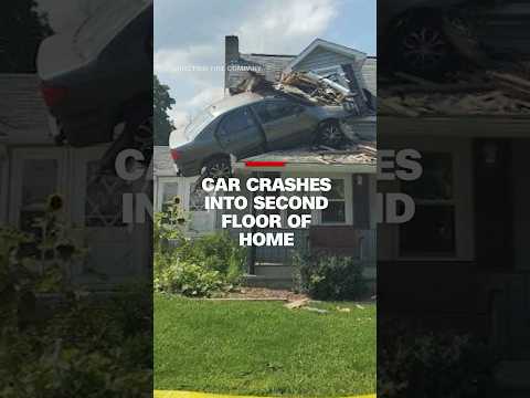 Car crashes into second floor of home