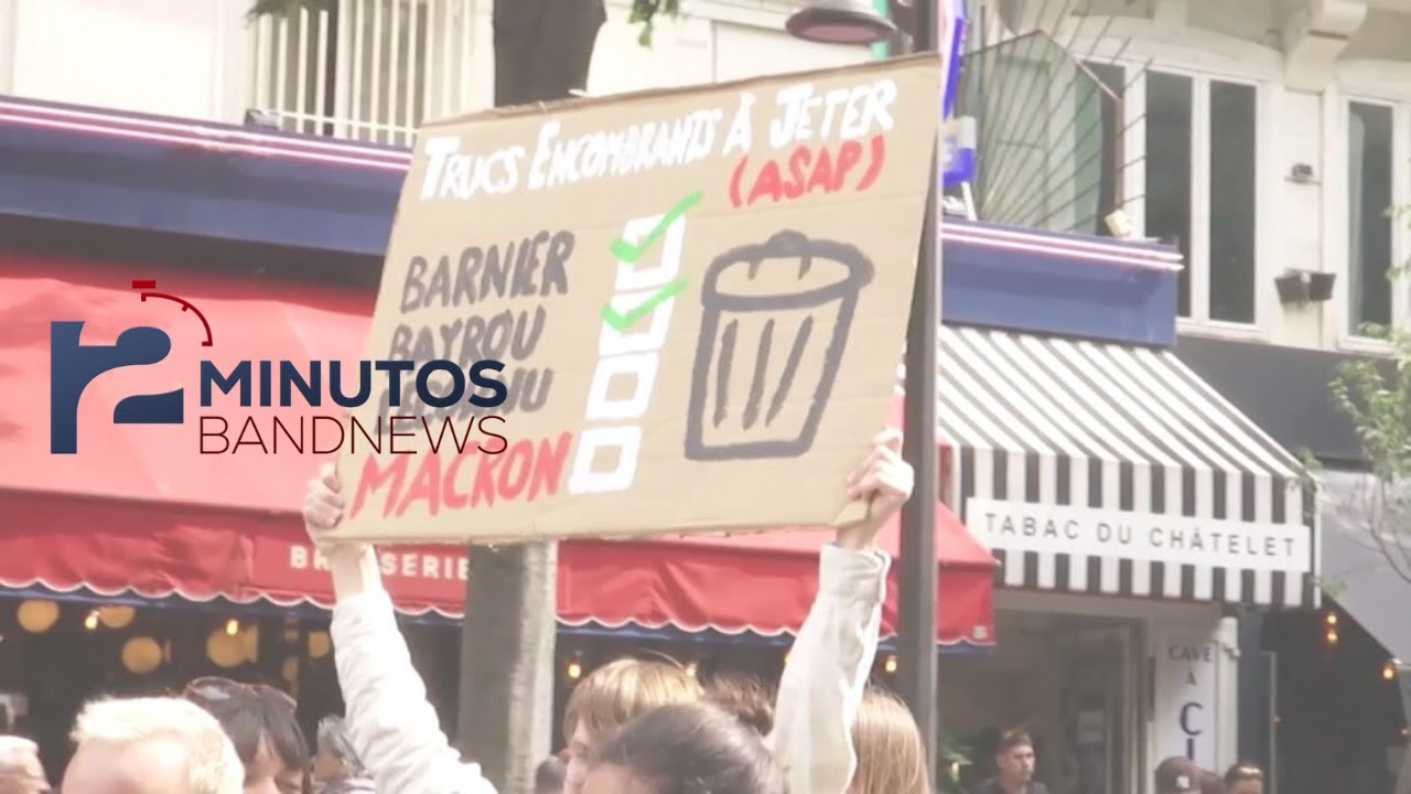 Sindicatos fazem paralisação nacional na França   BandNews em 2 Minutos 180925   Tarde