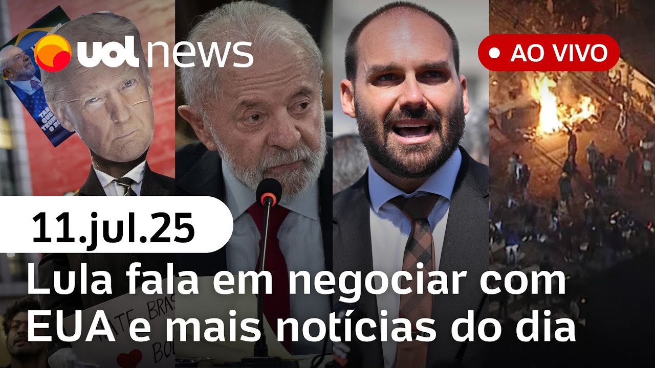 Lula faz ofensiva internacional contra tarifas dos EUA boneco de Trump é queimado em protesto e+