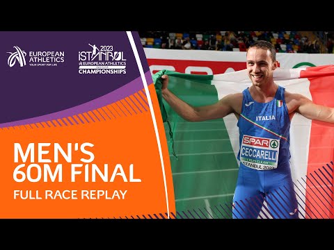 Samuele Ceccarelli storms to 60m gold | Men's 60m Final | Full Race Replay | Istanbul 2023