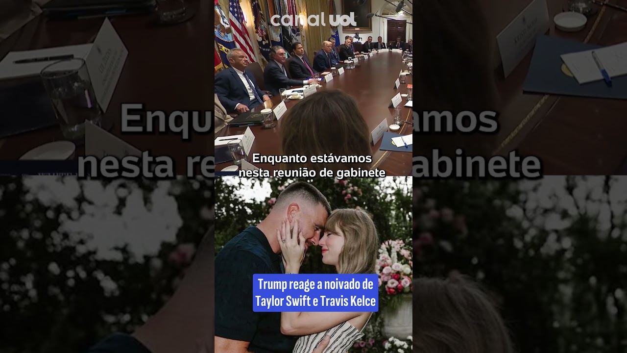 Trump reage a noivado de Taylor Swift e Travis Kelce durante reunião oficial Muita sorte