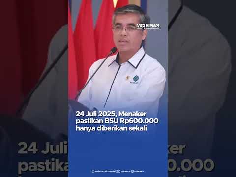 Video thumbnail Bantuan Subsidi Upah BSU Rp600 Ribu Tak Lanjut Menaker Cuma Sekali Bayar