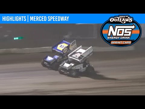 World of Outlaws NOS Energy Drink Sprint Cars at Merced Speedway, March 18, 2022 | HIGHLIGHTS - dirt track racing video image