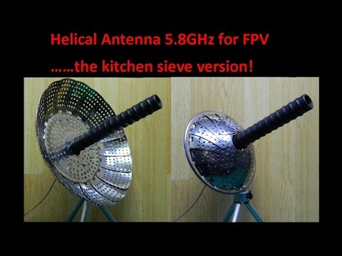 Helical Antenna 5.8GHz for FPV……the kitchen sieve version! - UCHqwzhcFOsoFFh33Uy8rAgQ