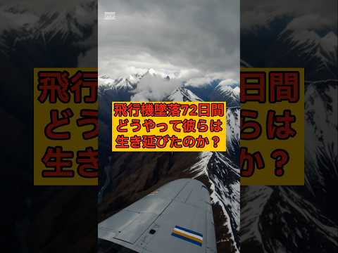 【サバイバル】飛行機墜落72日間どうやって彼らは生き延びたのか？ #航空機 #事故 #歴史 #絶望 #カトリック #倫理 #脱出 #救助 #奇跡 #雑学