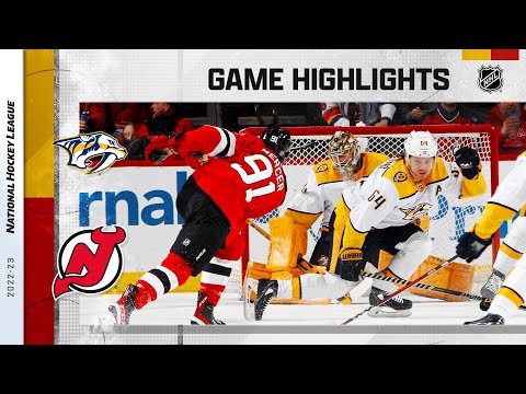Predators @ Devils 12/1 | NHL Highlights 2022