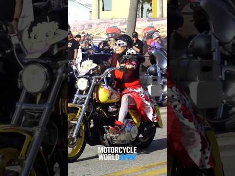 Stylish Biker Riding On Main Street #motorcycle #bikelife #moto #motorcycles