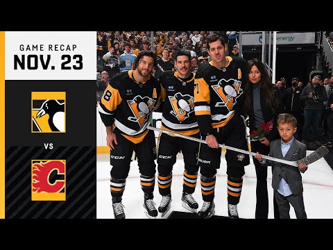 GAME RECAP: Penguins vs. Flames (11.23.22) | Honoring Evgeni Malkin