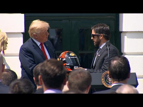 Pres. Donald Trump hosts NASCAR Cup Series champion Martin Truex Jr. and team | ABC News