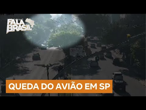 Vídeo mostra o exato momento da queda e explosão de avião em SP