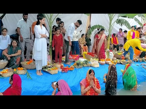 छठ घाट का बहुत ही सुंदर दृश्य ll छठ पूजा की हार्दिक शुभकामनाएं🙏🏻ll chhath Puja Special video #viral 