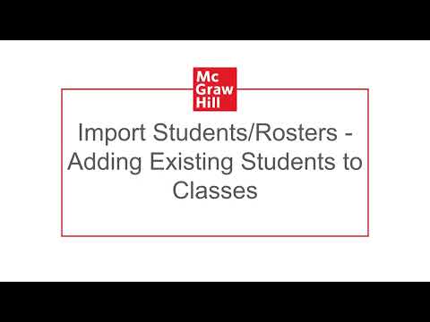 Import Students/Rosters - Adding Existing Students to Classes