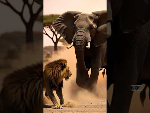 Lion vs elephant !