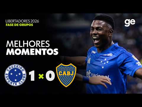 CRUZEIRO 1 X 0 BOCA JUNIORS | MELHORES MOMENTOS | CONMEBOL LIBERTADORES 2026 | ge.globo