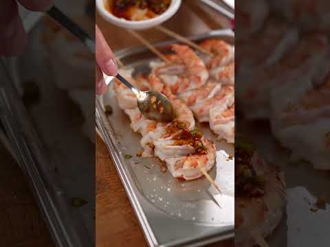 Шашлык из креветок
