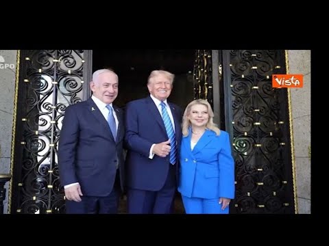 Netanyahu a Mar-a-Lago, in Florida, per incontro con Donald Trump