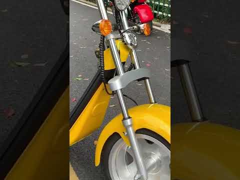 Electric Scooter citycoco X10 model in yellow color Electric motorcycle