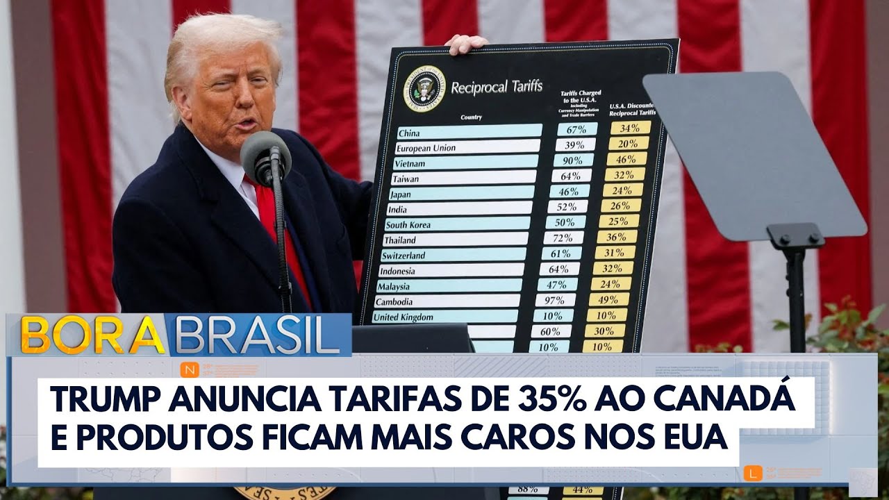 Trump anuncia tarifas de 35 ao Canadá e produtos ficam mais caros nos EUA