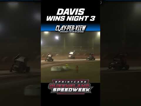 CPV SHORTS | Davis Wins Night 3! #speedway #speedweek #sprintcarracing #dirttrackracing - dirt track racing video image