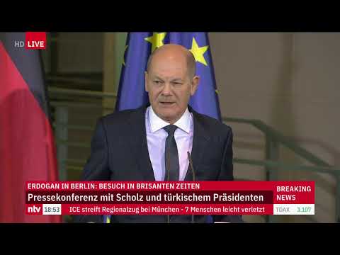 LIVE: Erdogan und Scholz geben gemeinsame Pressekonferenz