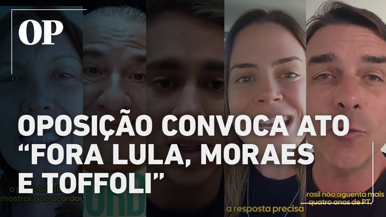 Em vídeo de Flavio, oposição convoca ato “Fora Lula, Moraes e Toffoli” para dia 1º de março