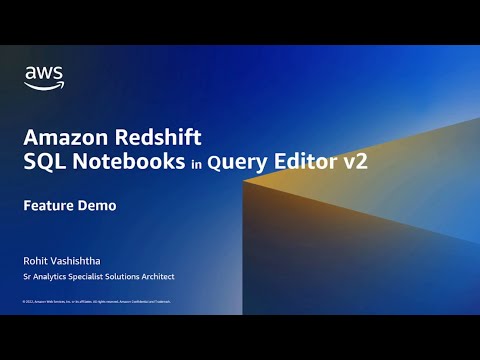 SQL Notebooks in Amazon Redshift Query Editor V2 | Amazon Web Services
