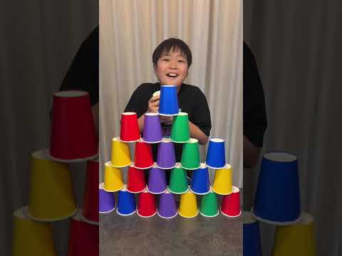 Building with cups!! Part54 #shorts #レオ