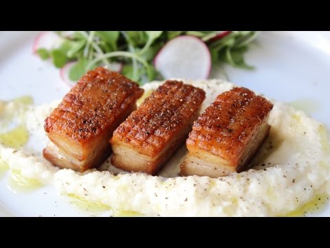 Pork Belly with Celery Root Puree - Crispy Pork Belly Recipe - UCRIZtPl9nb9RiXc9btSTQNw