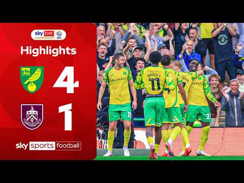 Norwich cruise past Burnley 😮‍💨 | Norwich 4-1 Burnley | EFL Highlights