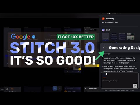 Stitch 3.0 (New Upgrades): Google just COOKED with the New Stitch UI Designer UPGRADES!