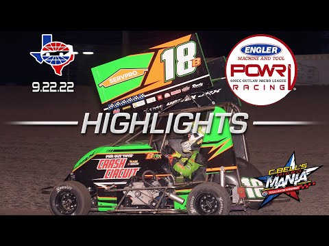 9.22.22 POWRi Jr  Sprint League Highlights from Texas Motor Speedway - dirt track racing video image
