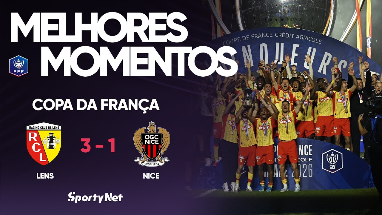 A HISTÓRIA FOI ESCRITA 🏆 - Lens 3x1 Nice - Melhores Momentos - Copa da França