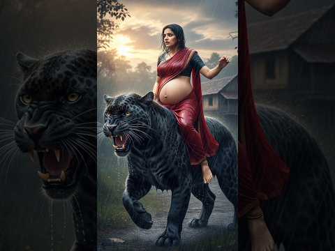 "Saved by the Black Cheetah: A Pregnant Woman's Survival"#youtubeshorts #wildliferescue #ai #viralvi