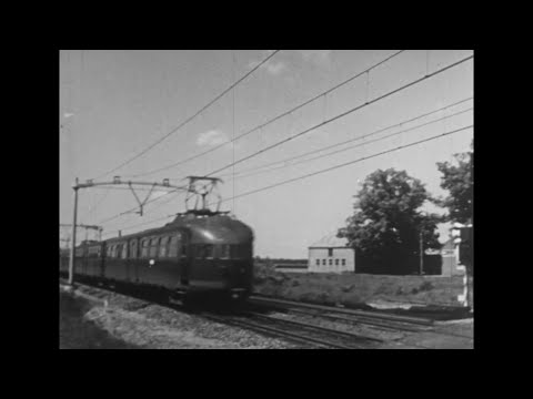 Een reis per trein in 1950 in Nederland | A journey by train in 1950 in the Netherlands