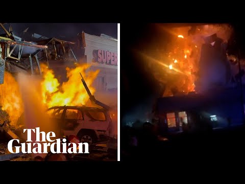 Moment Utah strip mall explodes in massive blast after vehicle crash