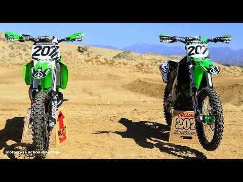 Sean Collier's KX500 versus KX450 with Motocross Action Magazine - UC13uOawMwZh56D2dEn41Gyw