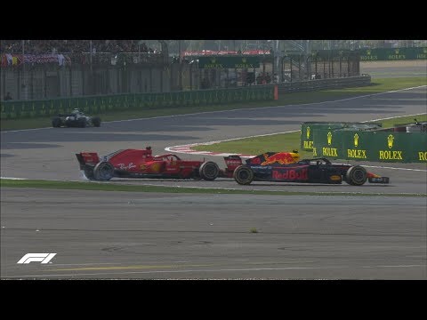 Verstappen Runs Into Vettel | 2018 Chinese Grand Prix