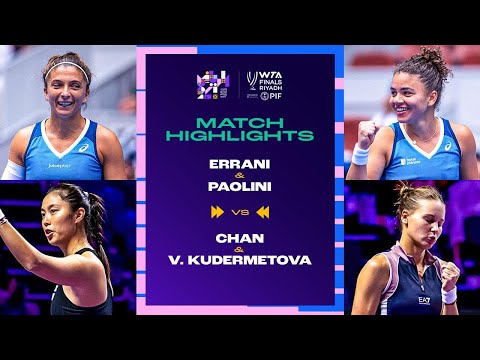 Errani/Paolini  vs. Chan & Kudermetova | 2024 WTA Finals Riyadh Group Stage | Match Highlights