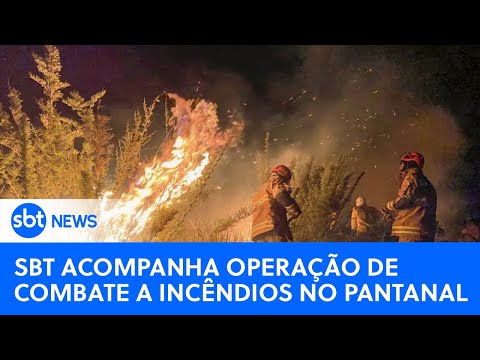 Jornalismo do SBT acompanha operação de combate a incêndios no Pantanal | SBT News na TV