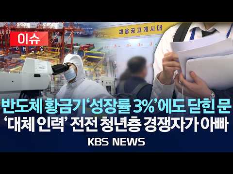 [🔴이슈] 반도체 황금기'성장률 3%'에도 닫힌 문...신입 안 뽑는다, '대체 인력' 전전 청년층 아빠하고…