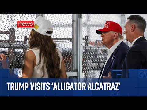 Donald Trump visits 'Alligator Alcatraz' detention centre in Florida