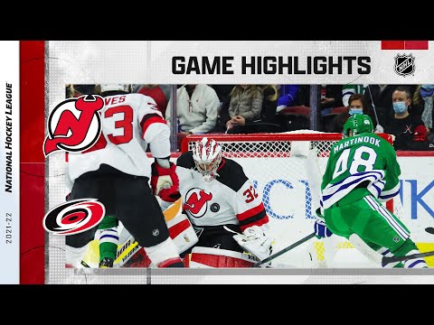 Devils @ Hurricanes 1/29/22 | NHL Highlights video clip