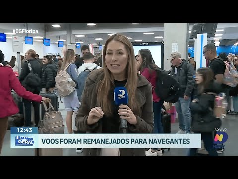 Voos remanejados para Navegantes após fechamento de Aeroporto em Florianópolis